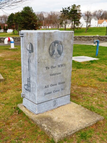 TO OUR WORLD WAR II VETERANS MEMORIAL FRONT