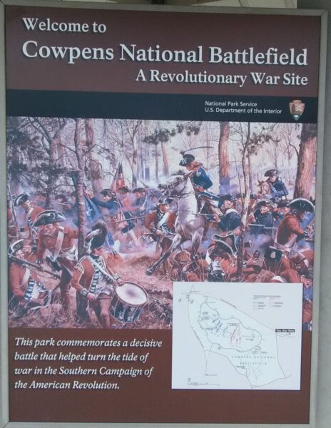COWPENS NATIONAL BATTLEFIELD WAR MEMORIAL PANEL