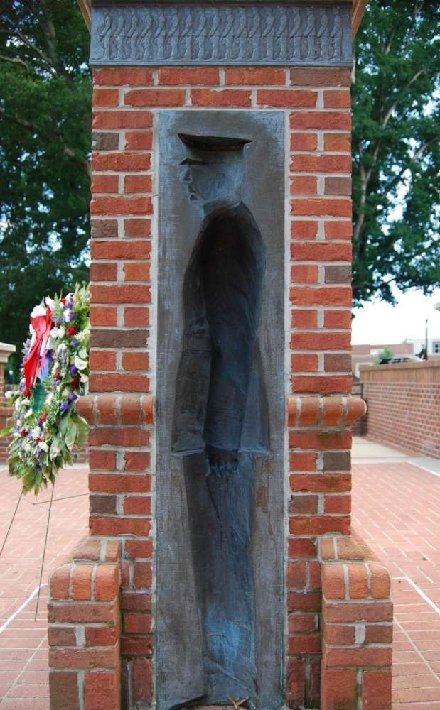 CLEMSON UNIVERSITY MILITARY HERITAGE PLAZA MEMORIAL SOUTH TOWER SILHOUETTE