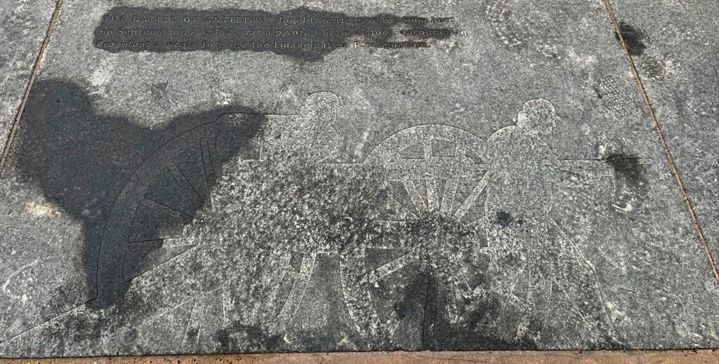 THE BATTLE OF ANTIETAM SIDEWALK WAR MEMORIAL