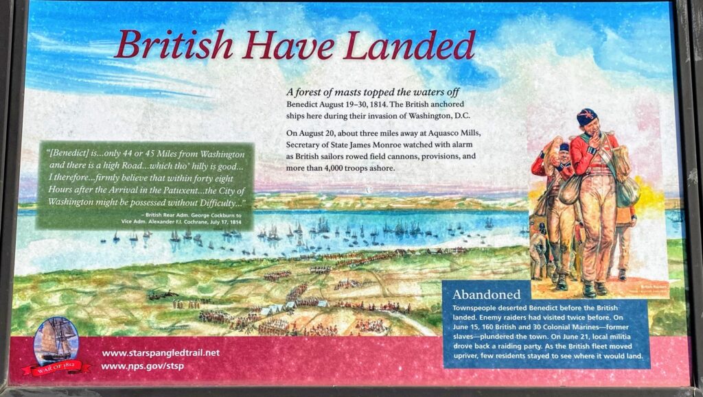 BRITISH HAVE LANDED WAR MEMORIAL PANEL