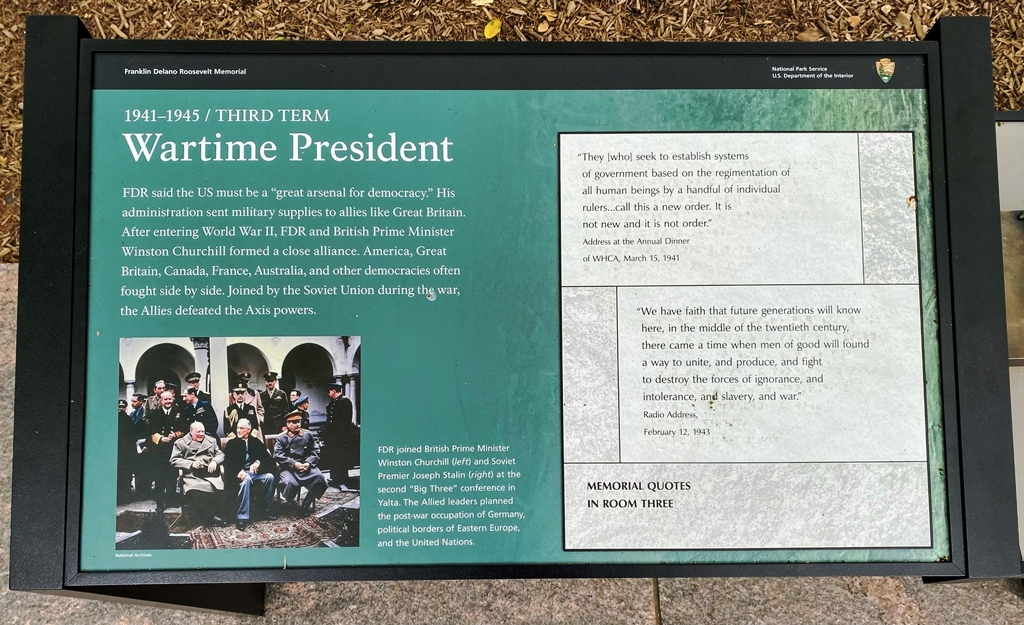 WARTIME PRESIDENT MEMORIAL PANEL