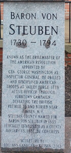 BARON VON STEUBEN REVOLUTONARY WAR MEMORIAL STONE