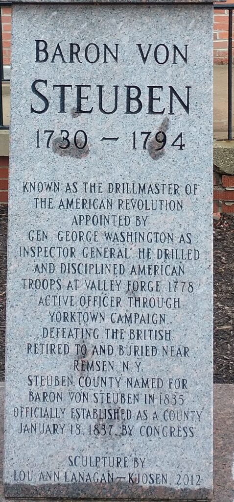 BARON VON STEUBEN REVOLUTONARY WAR MEMORIAL STONE