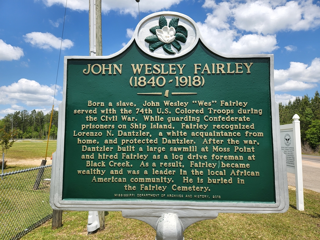 JOHN WESLEY FAIRLEY WAR MEMORIAL MARKER