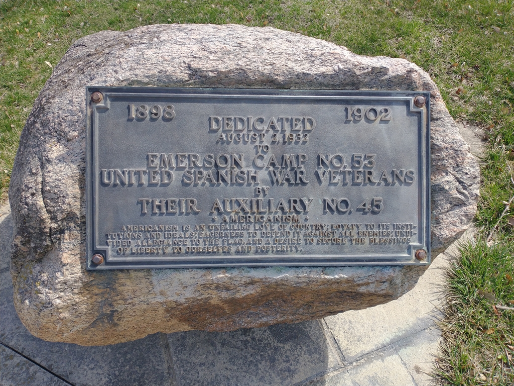 EMERSON CAMP NO. 53 UNITED SPANISH WAR VETERANS MEMORIAL