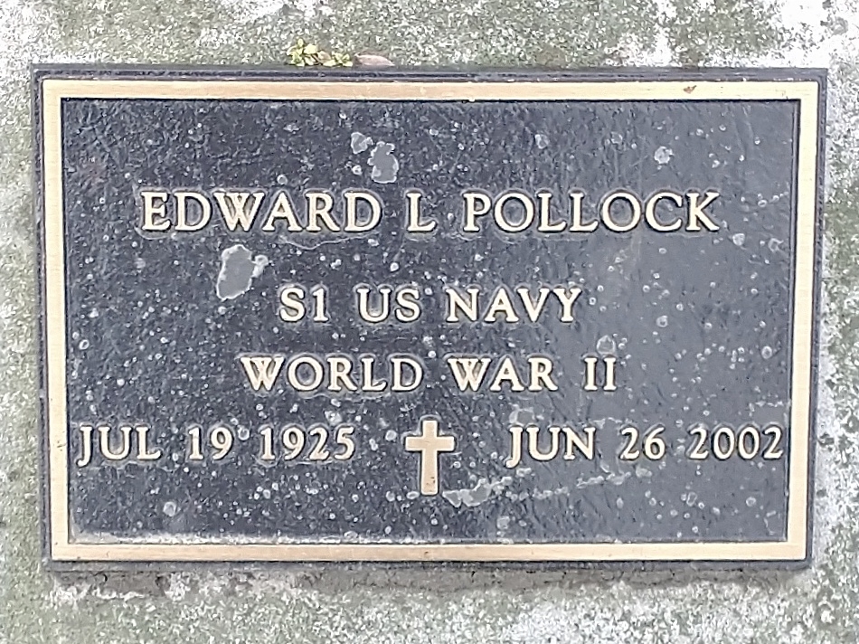 EDWARD L POLLOCK MEMORIAL TREE PLAQUE