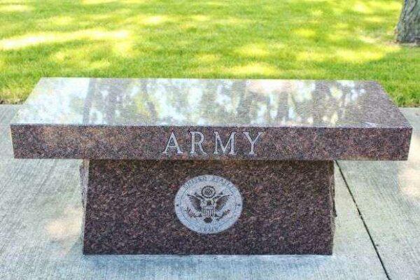 WAUNAKEE AREA VETERANS MEMORIAL ARMY BENCH