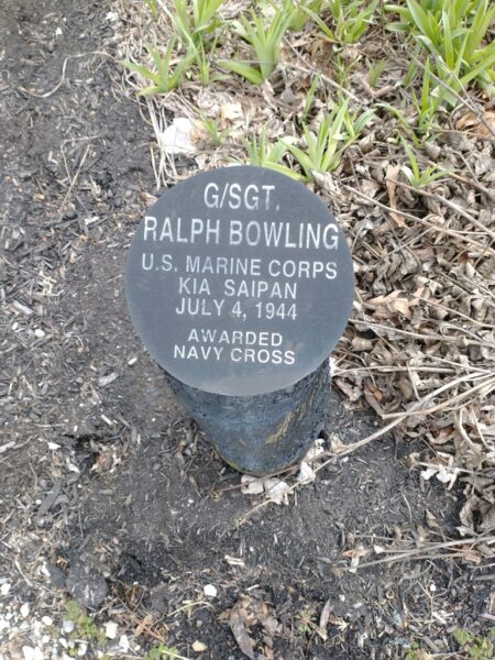 G/SGT. RALPH BOWLING WAR MEMORIAL BOLLARD