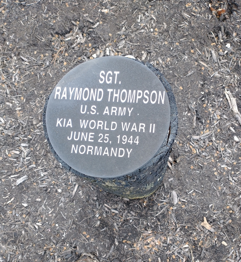 SGT. RAYMOND THOMPSON WAR MEMORIAL BOLLARD