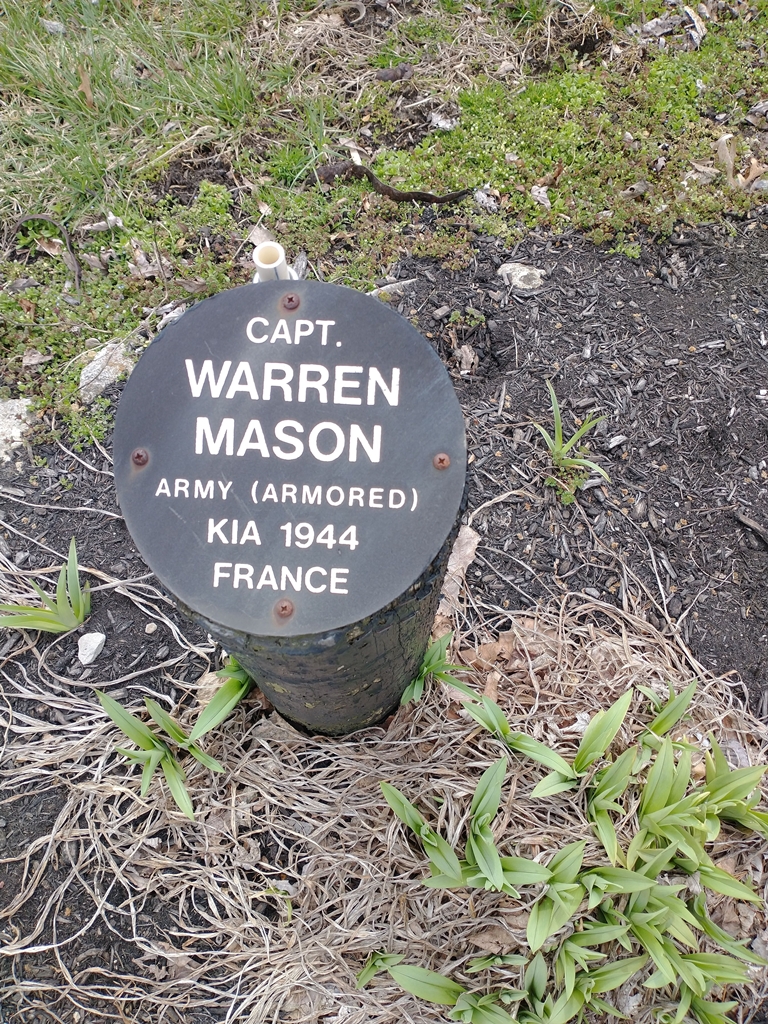 CAPT. WARREN MASON WAR MEMORIAL BOLLARD