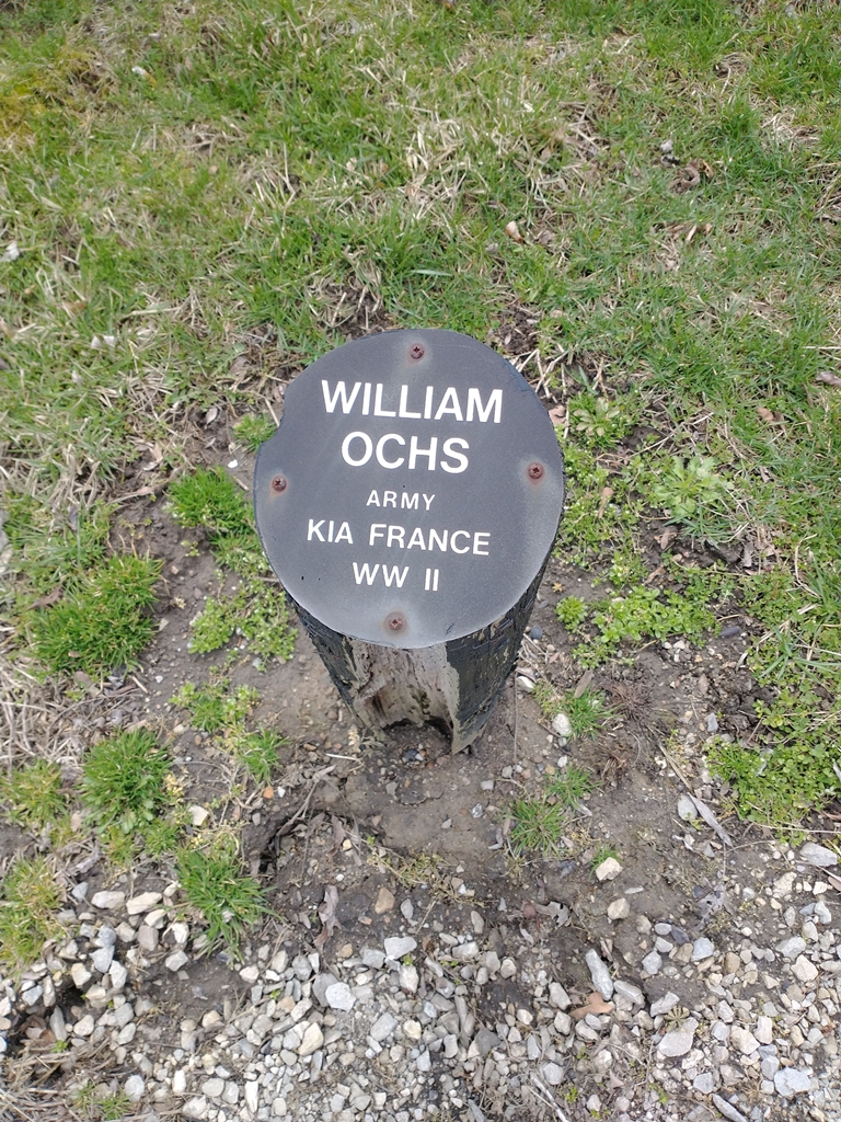 WILLIAM OCHS WAR MEMORIAL BOLLARD