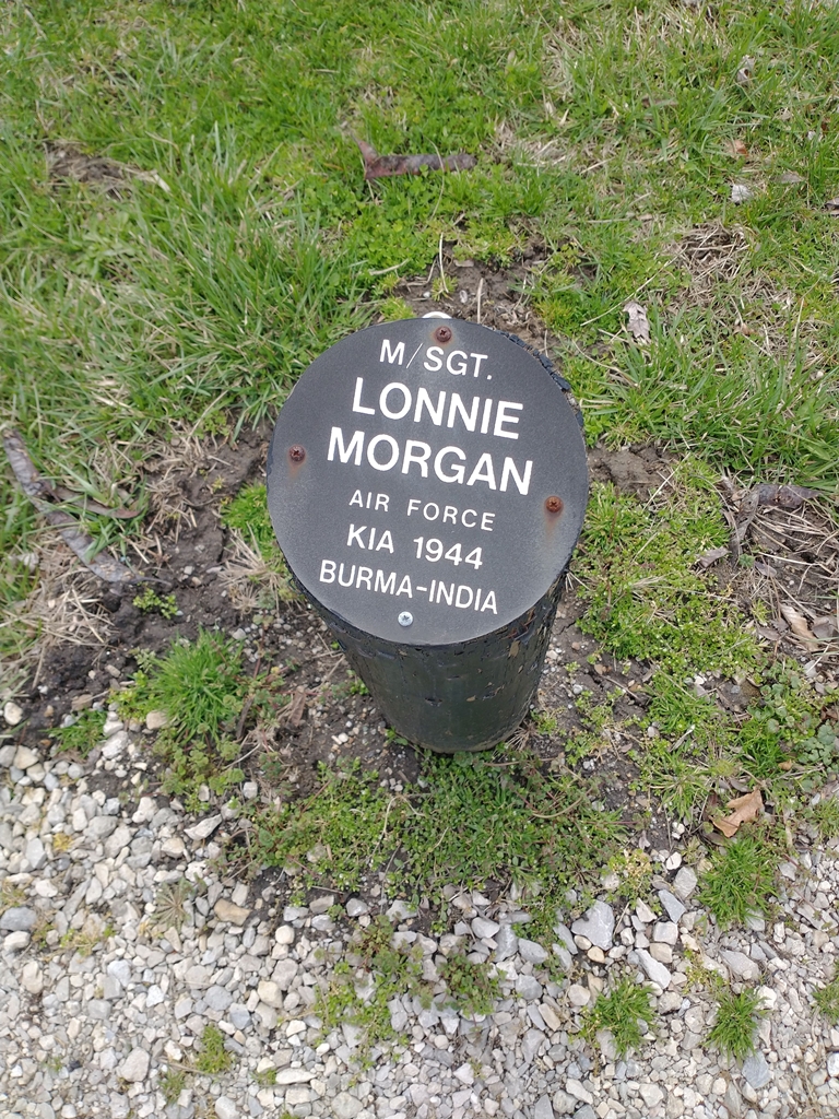 M/SGT. LONNIE MORGAN WAR MEMORIAL BOLLARD