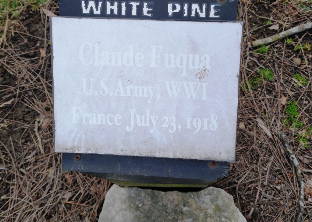 CLAUDE FUQUA WAR MEMORIAL BOLLARD