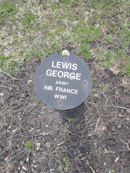 LEWIS GEORGE WAR MEMORIAL BOLLARD