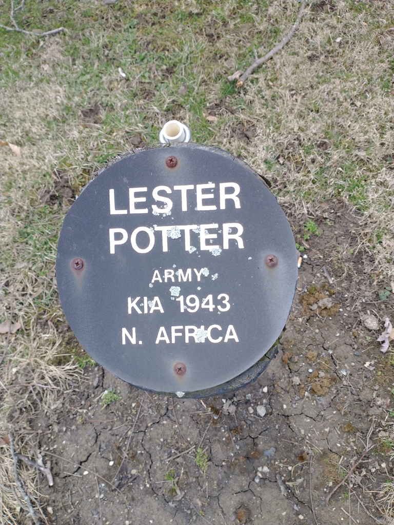 LESTER POTTER WAR MEMORIAL BOLLARD