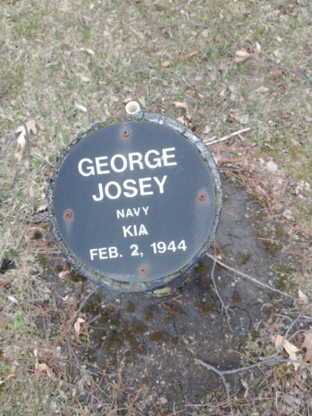 GEORGE JOSEY WAR MEMORIAL BOLLARD