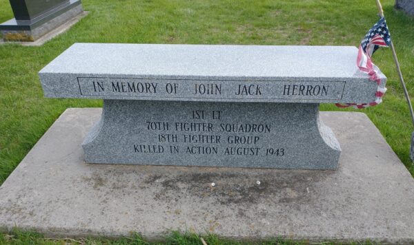 JOHN “JACK” HERRON WAR MEMORIAL BENCH