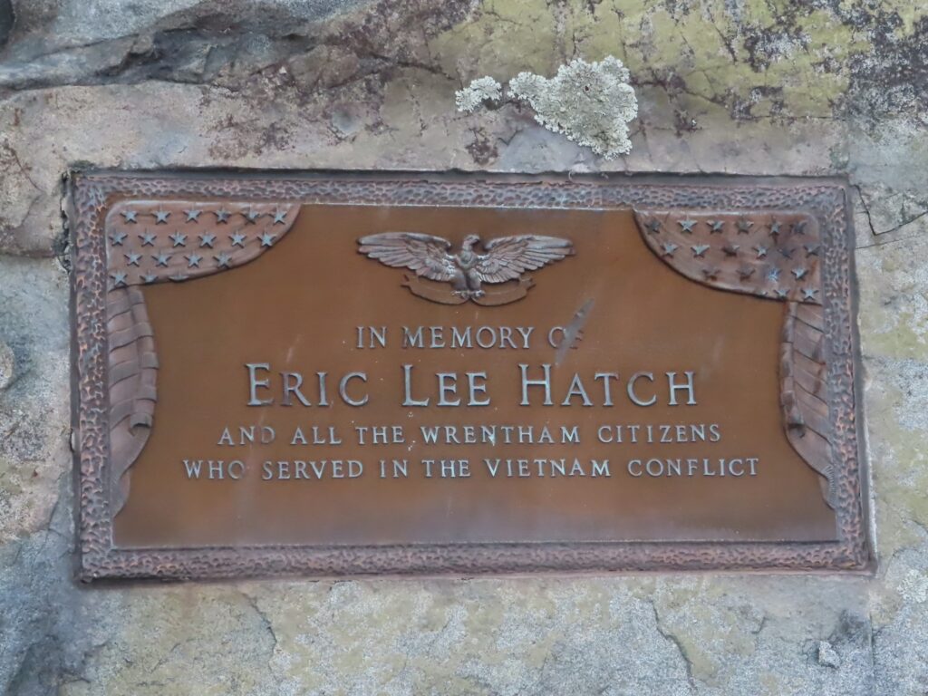 ERIC LEE HATCH WAR MEMORIAL FLAGPOLE PLAQUE