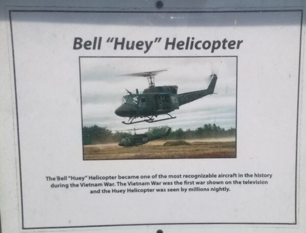 BELL “HUEY” HELICOPTER WAR MEMORIAL PLAQUE