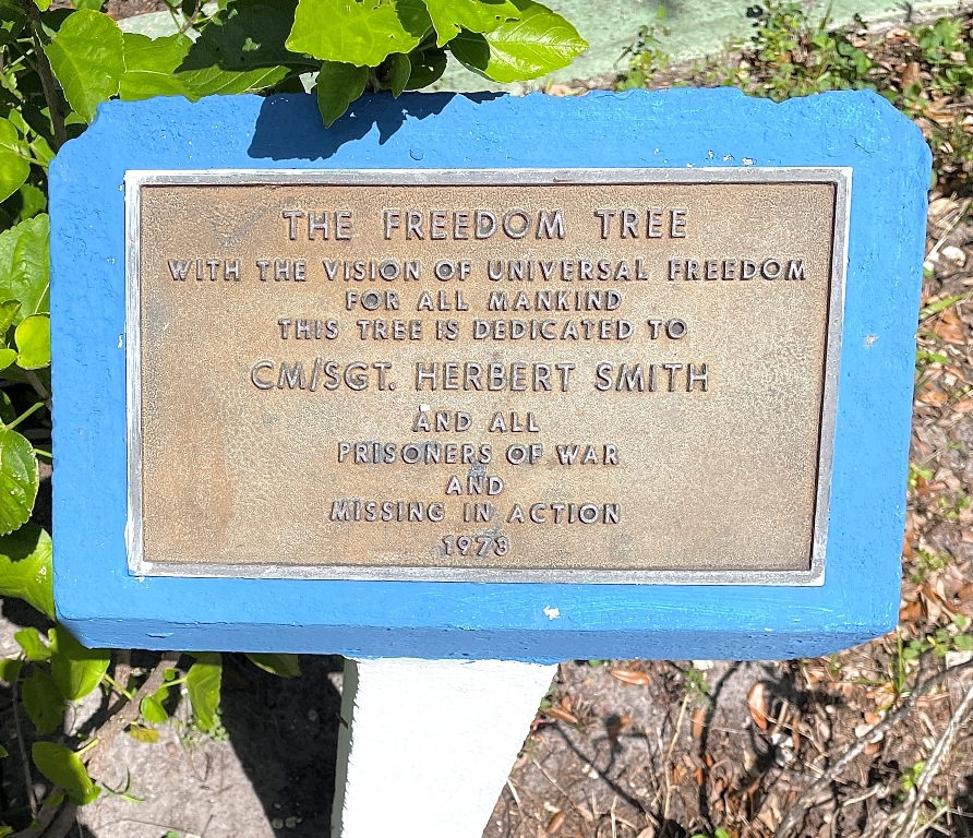 THE FREEDOM TREE CM/SGT. HERBERT SMITH WAR MEMORIAL PLAQUE