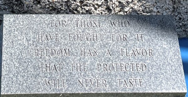 THE FLAVOR OF FREEDOM WAR MEMORIAL TABLET