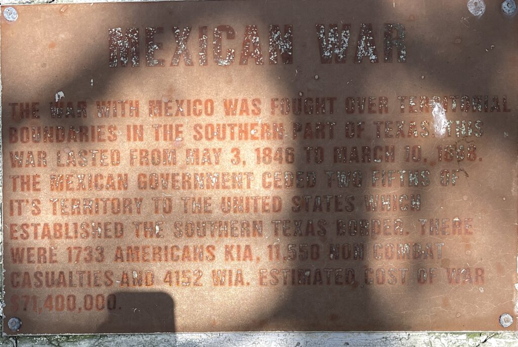 MELBOURNE MEXICAN WAR MEMORIAL PLAQUE