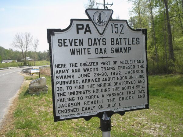 SEVEN DAYS BATTLES WAR MEMORIAL MARKER XIV