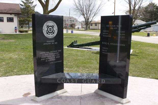 CROSS PLAINS VETERANS MEMORIAL COAST GUARD BENCH