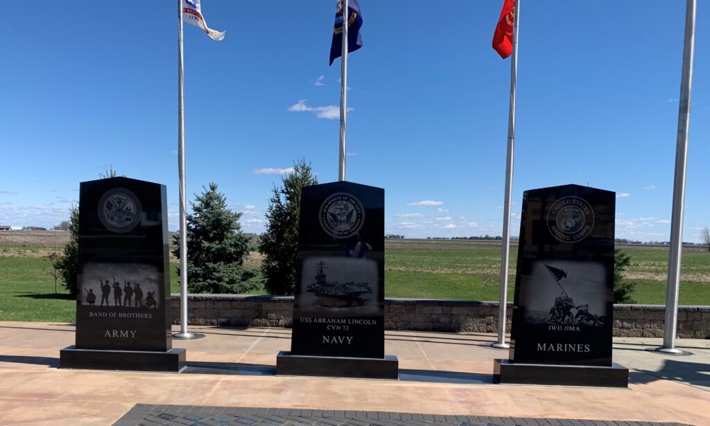 NEW BERLIN AREA VETERANS MEMORIAL LEFT STONE