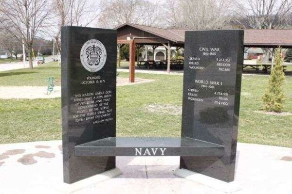 CROSS PLAINS VETERANS MEMORIAL NAVY BENCH