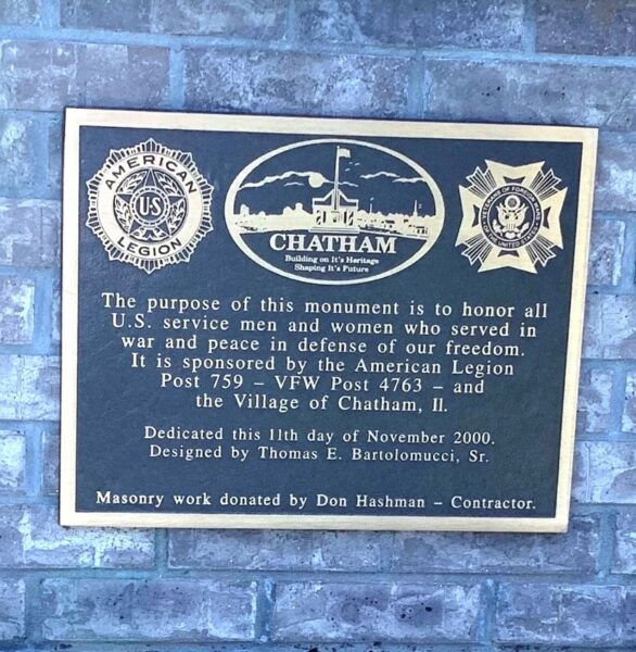 CHATHAM ALL VETERANS MEMORIAL CANNON PLAQUE C
