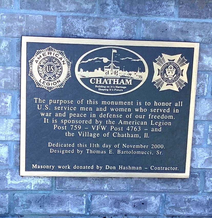 CHATHAM ALL VETERANS MEMORIAL CANNON PLAQUE C