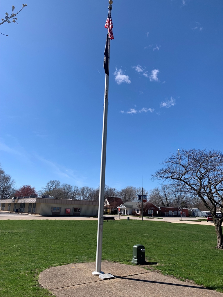 STAAB POLK MEMORIAL HOME FLAGPOLE