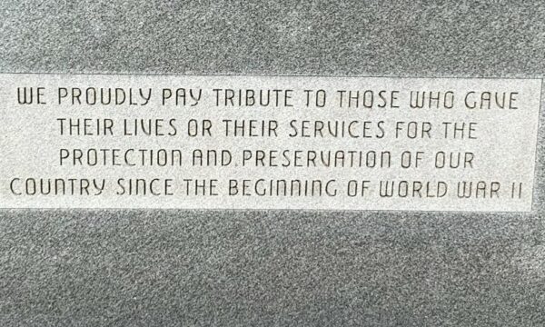 ULTIMATE SACRIFICE SINCE WORLD WAR II MEMORIAL STONE