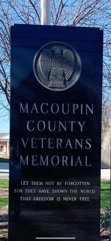 MACOUPIN COUNTY VETERANS MEMORIAL CENTER STONE
