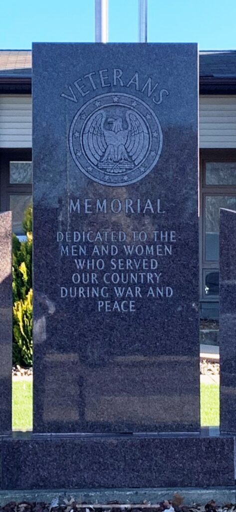 MACOUPIN COUNTY VETERANS WAR AND PEACE MEMORIAL CENTER STONE