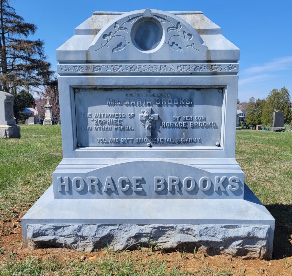 COL. AND B’V’T BRIG. GENERAL HORACE BROOKS MEMORIAL CEMETERY STONE
