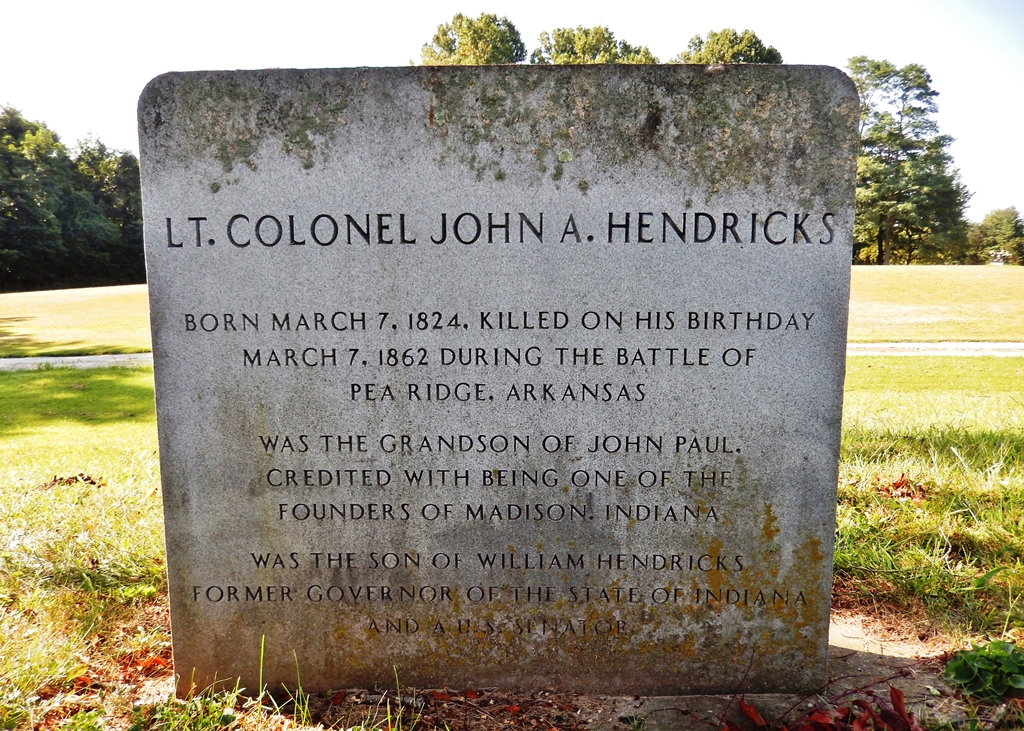 LT. COLONEL JOHN A. HENDRICKS WAR MEMORIAL