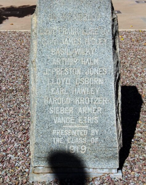 PHOENIX UNION HIGH SCHOOL WORLD WAR I MEMORIAL