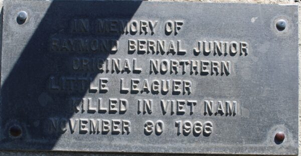 IN MEMORY OF RAYMOND BERNAL JUNIOR MEMORIAL PLAQUE