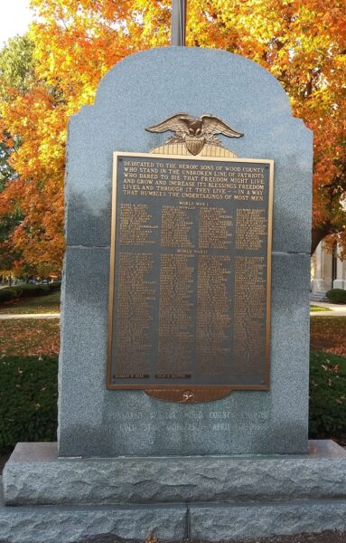 WOOD COUNTY WORLD WAR I AND WORLD WAR II MEMORIAL