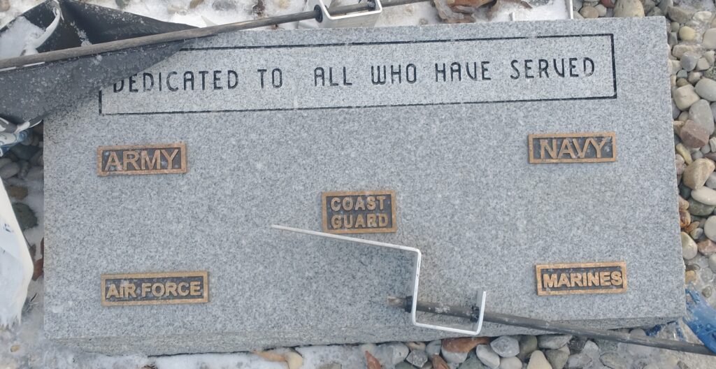 HOYTVILLE ALL VETERANS MEMORIAL DEDICATION STONE