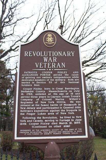 REVOLUTIONARY WAR VETERAN MEMORIAL MARKER FRONT