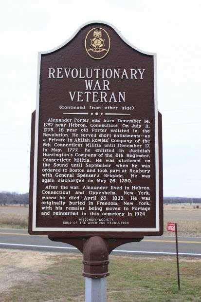 REVOLUTIONARY WAR VETERAN MEMORIAL MARKER BACK