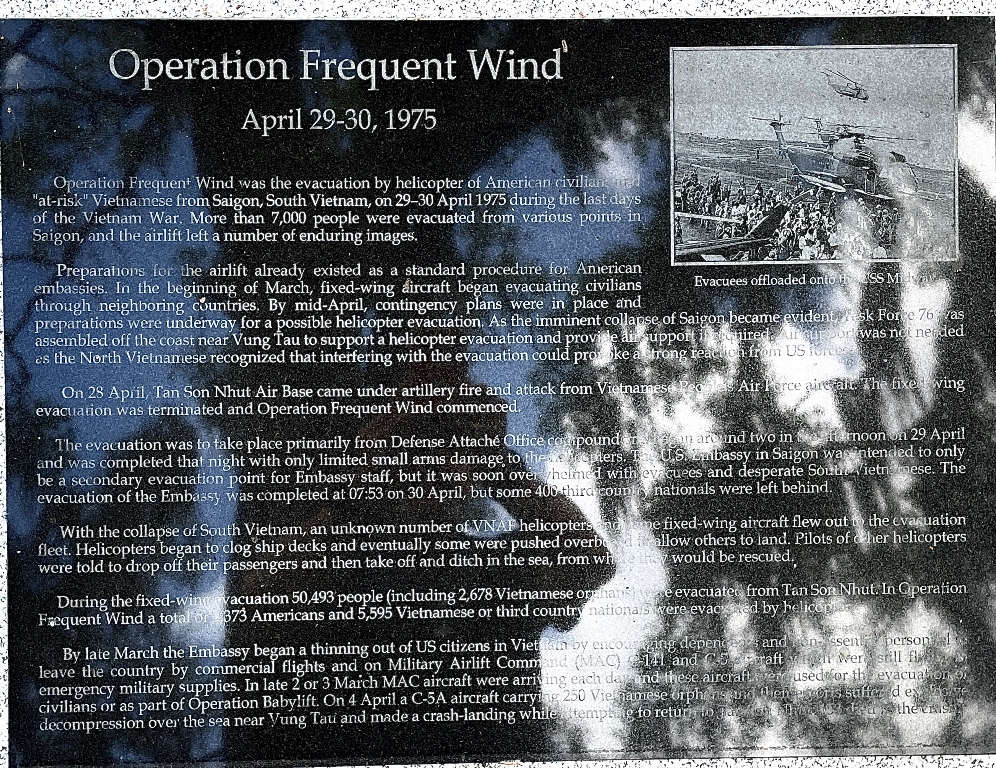 HILLSBOROUGH COUNTY OPERATION FREQUENT WIND MEMORIAL PLAQUE