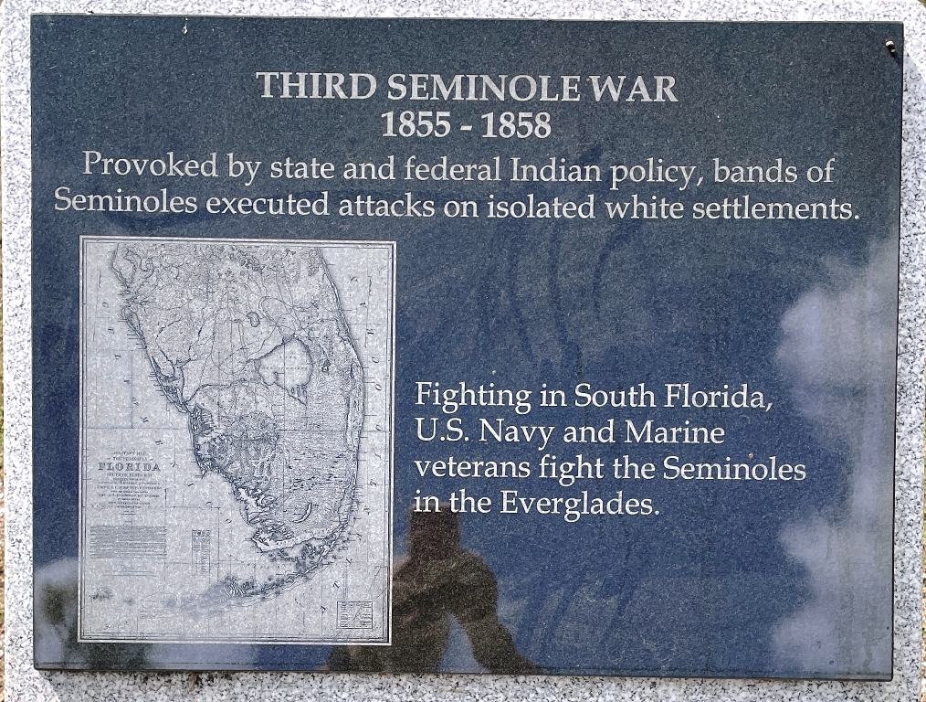 HILLSBOROUGH COUNTY THIRD SEMINOLE WAR MEMORIAL PLAQUE