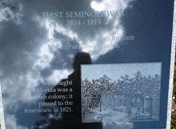 HILLSBOROUGH COUNTY FIRST SEMINOLE WAR MEMORIAL PLAQUE