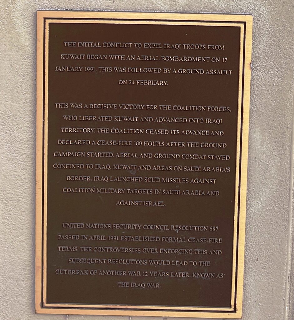 HILLSBOROUGH COUNTY GULF WAR MEMORIAL PLAQUE B