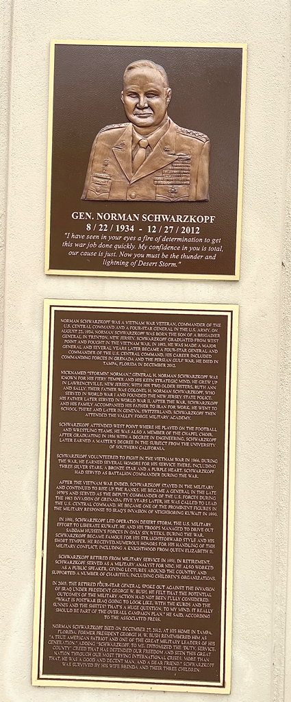 GEN. NORMAN SCHWARZKOPE WAR MEMORIAL